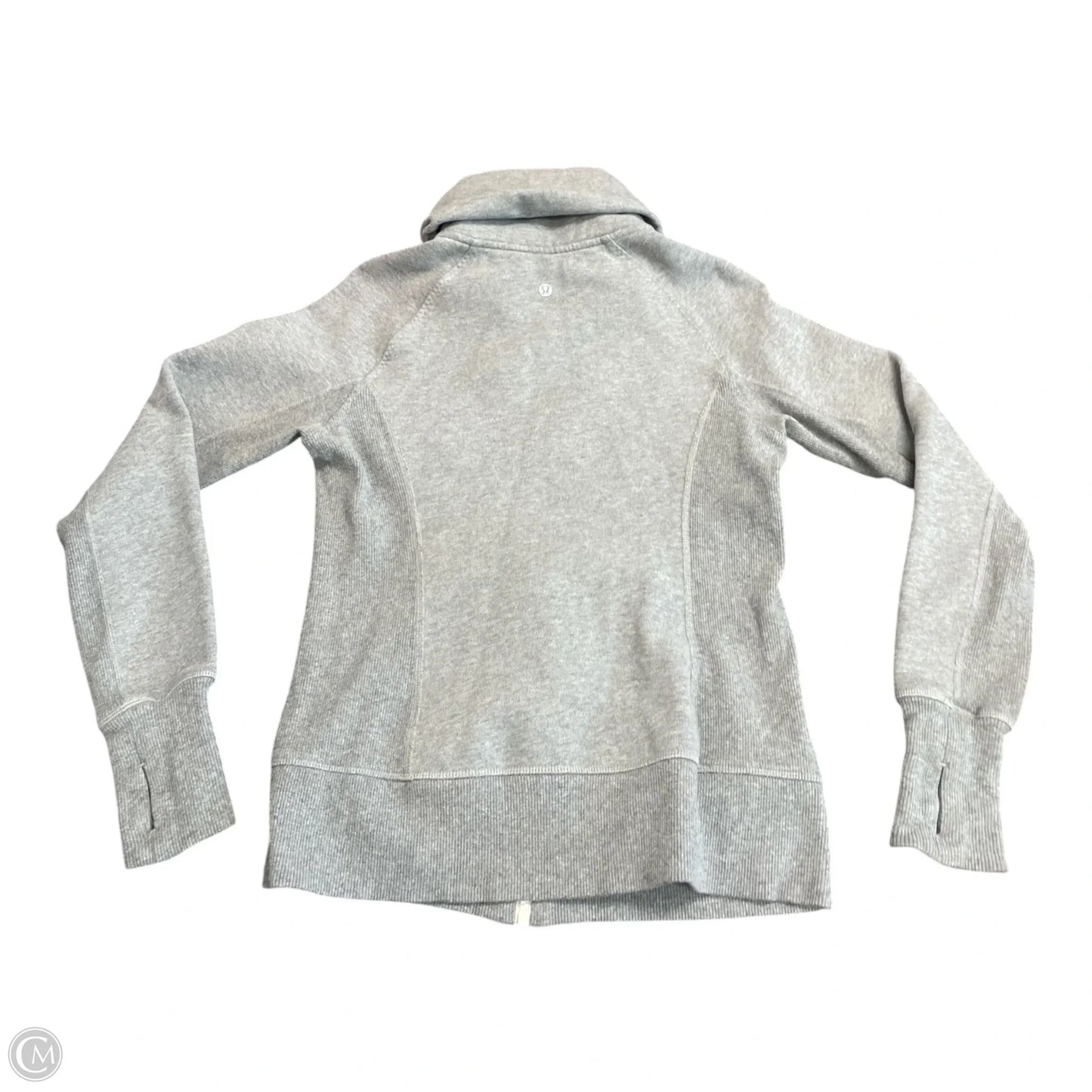 Athletic Jacket By Lululemon In Grey, Size: Xs