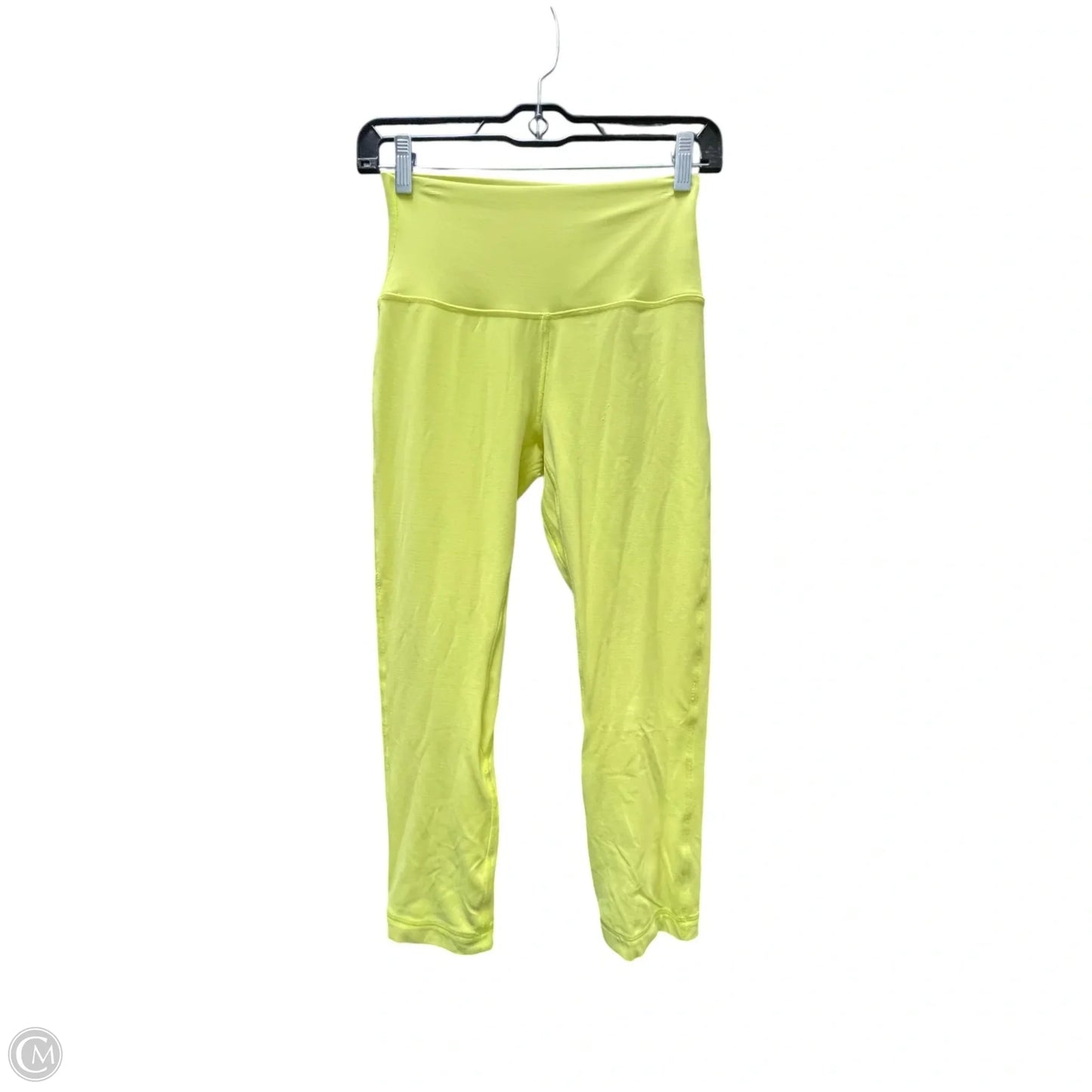 Athletic Capris By Lululemon In Yellow, Size: 6