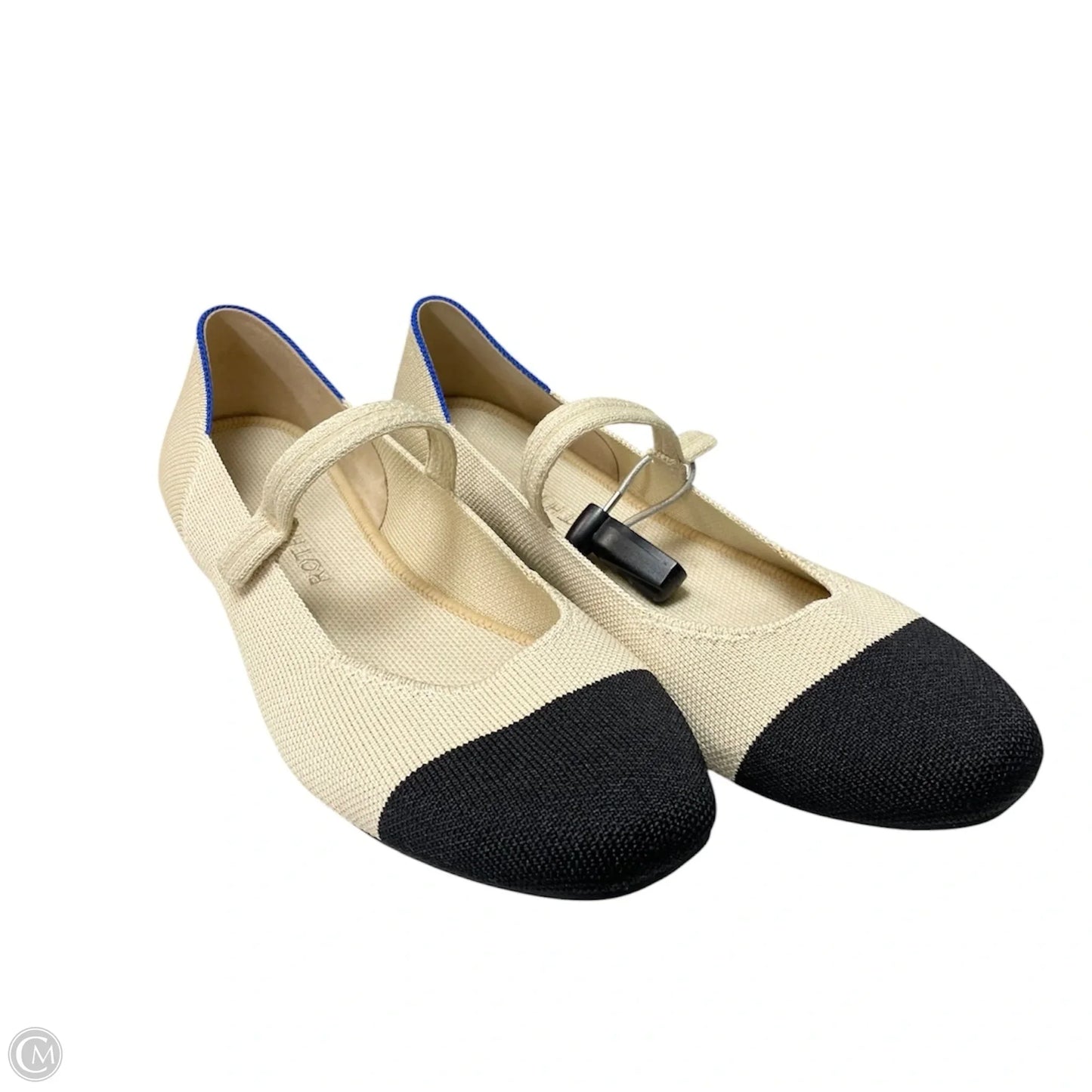 Shoes Flats By Rothys In Black & Tan, Size: 10