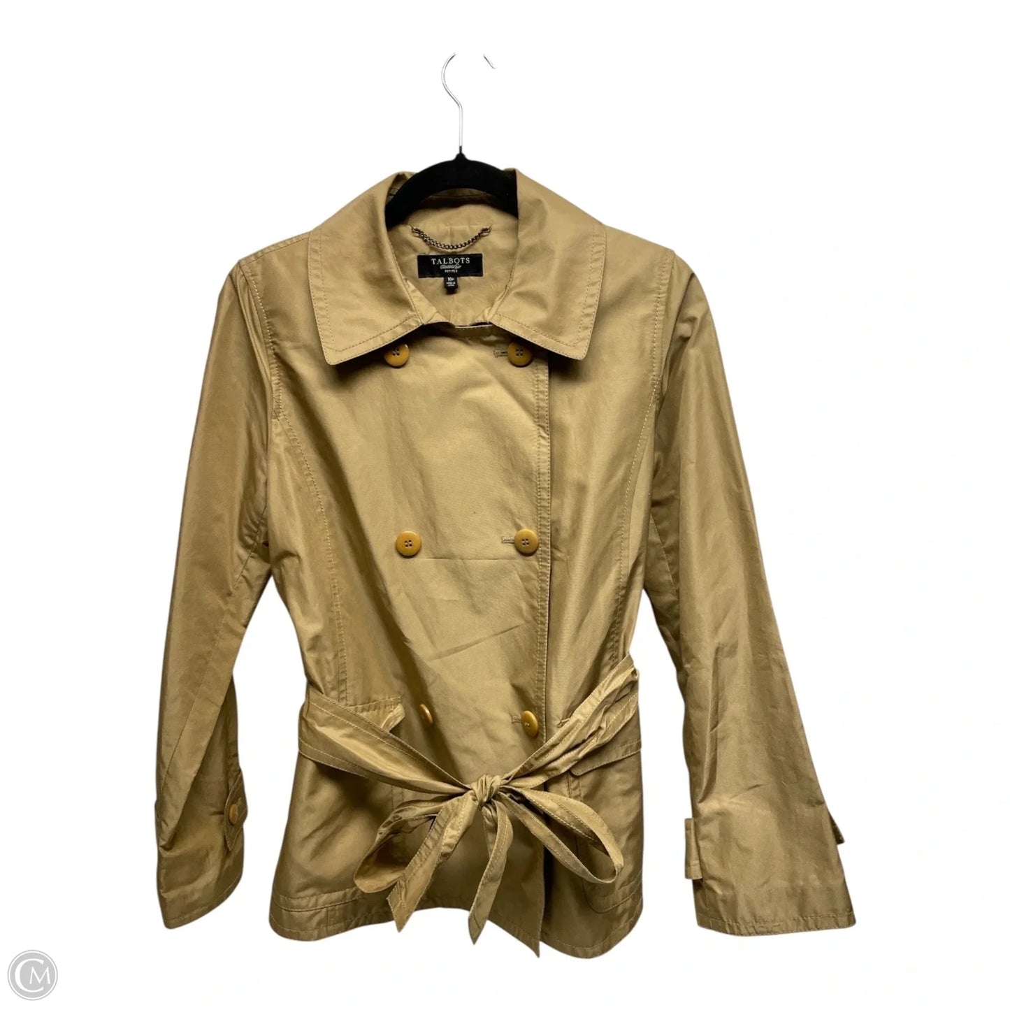 Coat Trench Coat By Talbots In Tan, Size: 10p