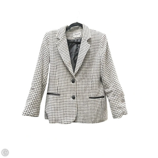 Blazer By Clothes Mentor In Black & White, Size: 8p