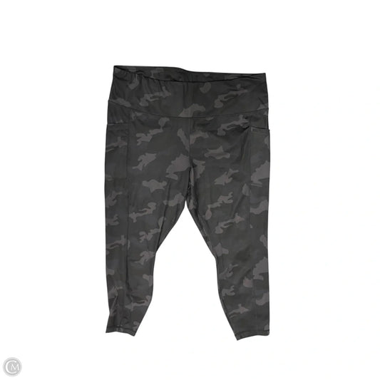 Athletic Leggings By Yogalicious In Camouflage Print, Size: 3x