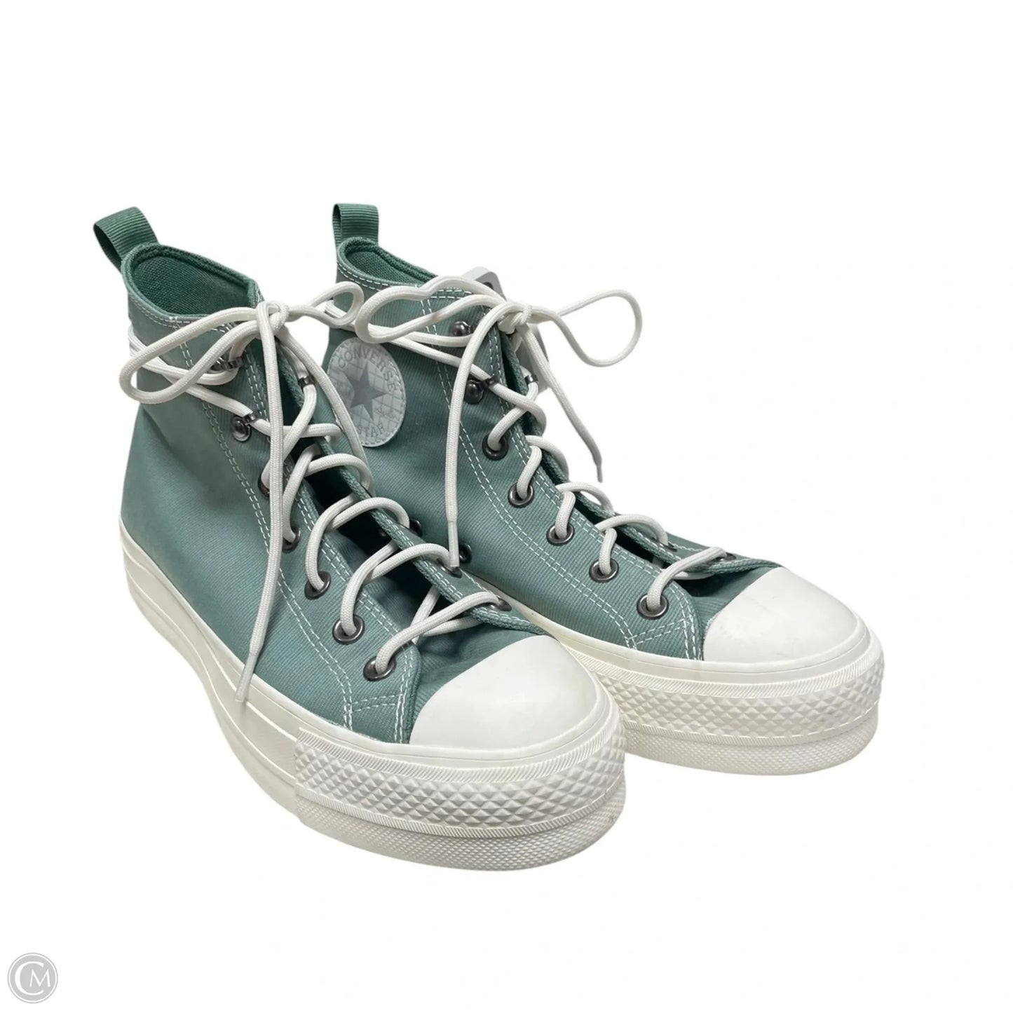 Shoes Sneakers By Converse In Cream & Green, Size: 8