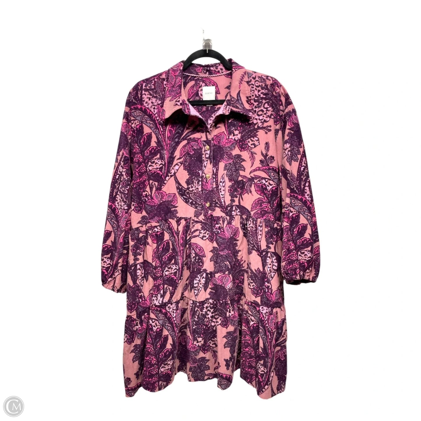 Dress Casual Short By Maeve In Pink & Purple, Size: Xl