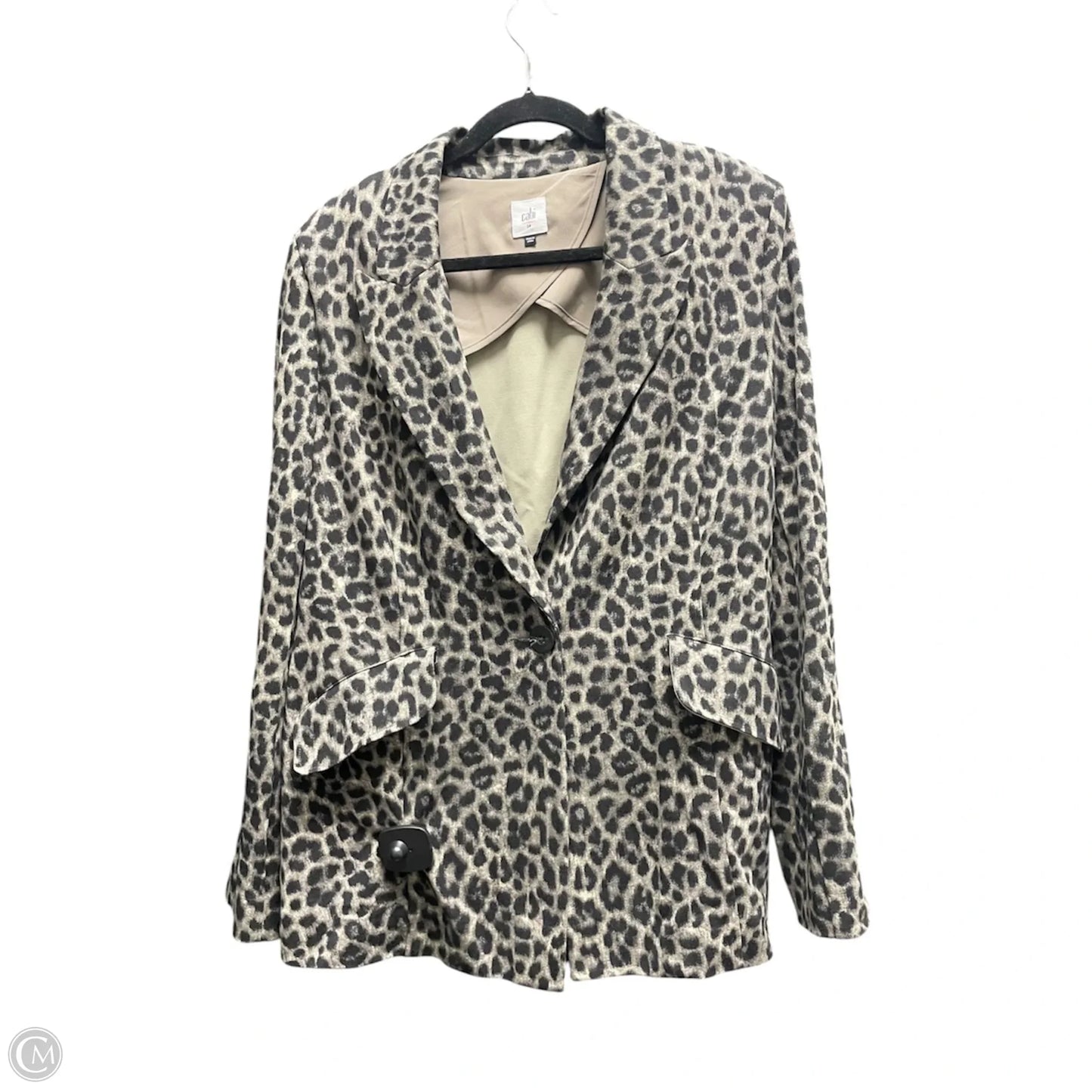 Blazer By Cabi In Animal Print, Size: 14