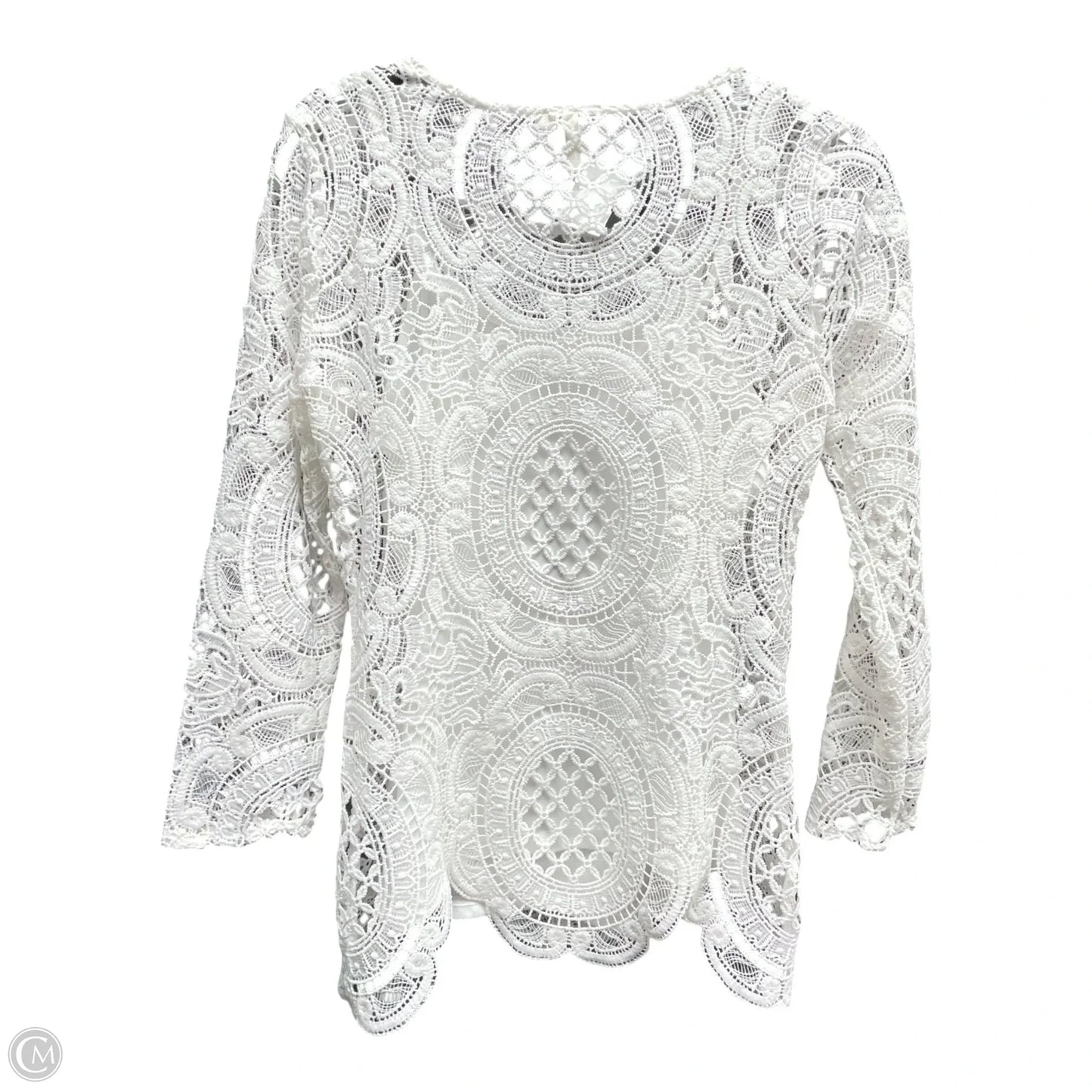 Sweater By Ultra Pink In White, Size: S