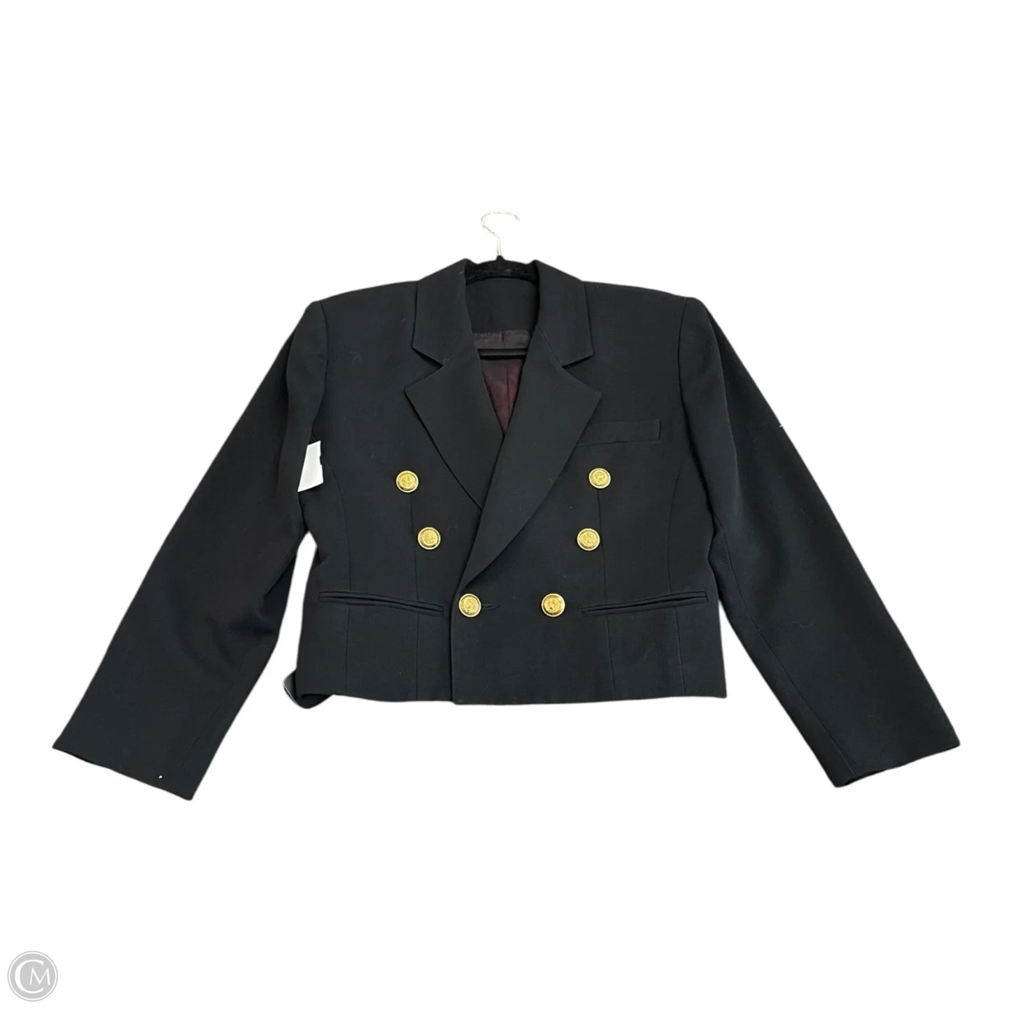Blazer By Elliott Lauren In Black & Gold, Size: 6
