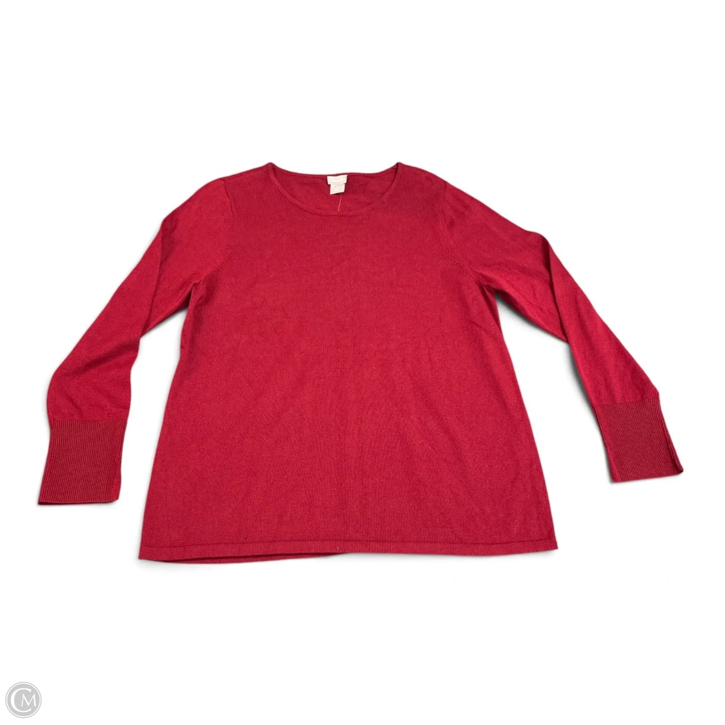 Sweater By Chicos In Maroon, Size: L