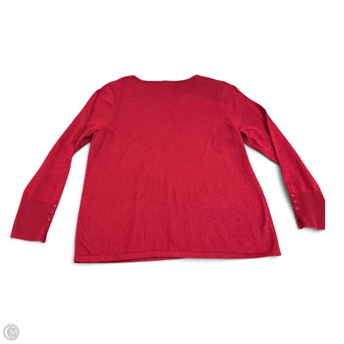 Sweater By Chicos In Maroon, Size: L