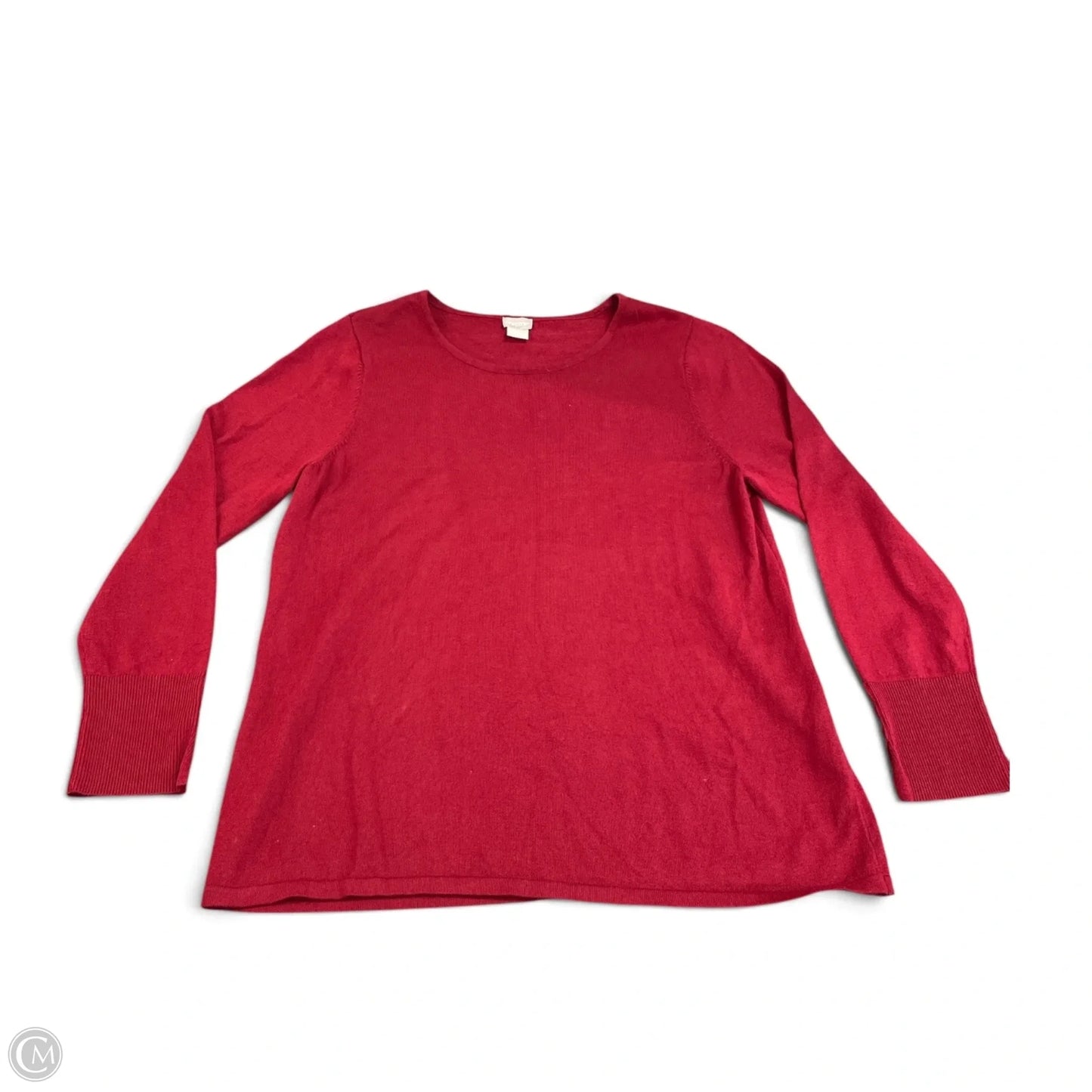 Sweater By Chicos In Maroon, Size: L