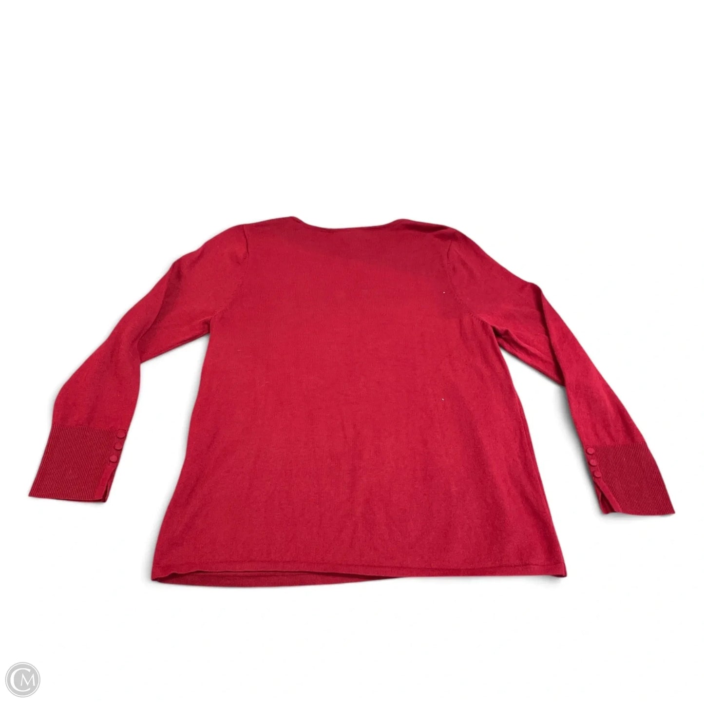 Sweater By Chicos In Maroon, Size: L