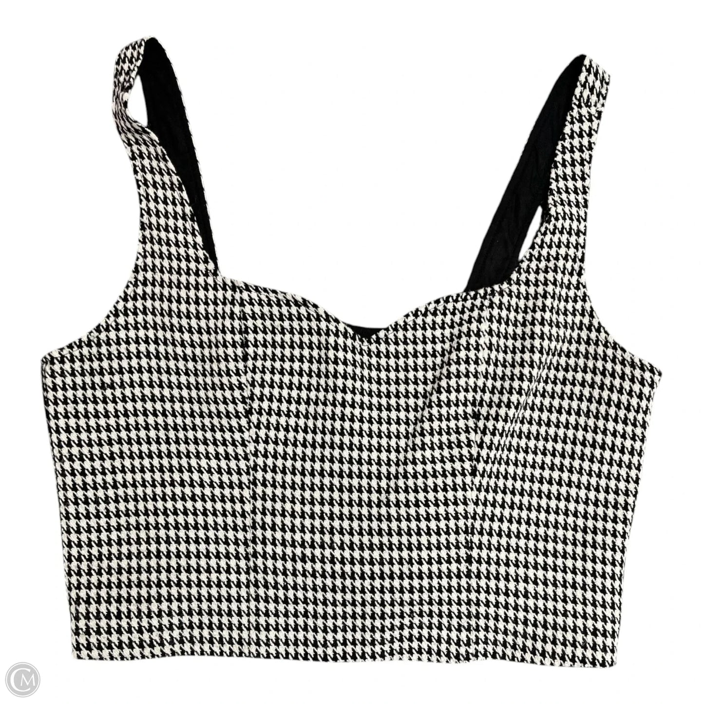 Top Sleeveless By Copper Key In Black & White, Size: L