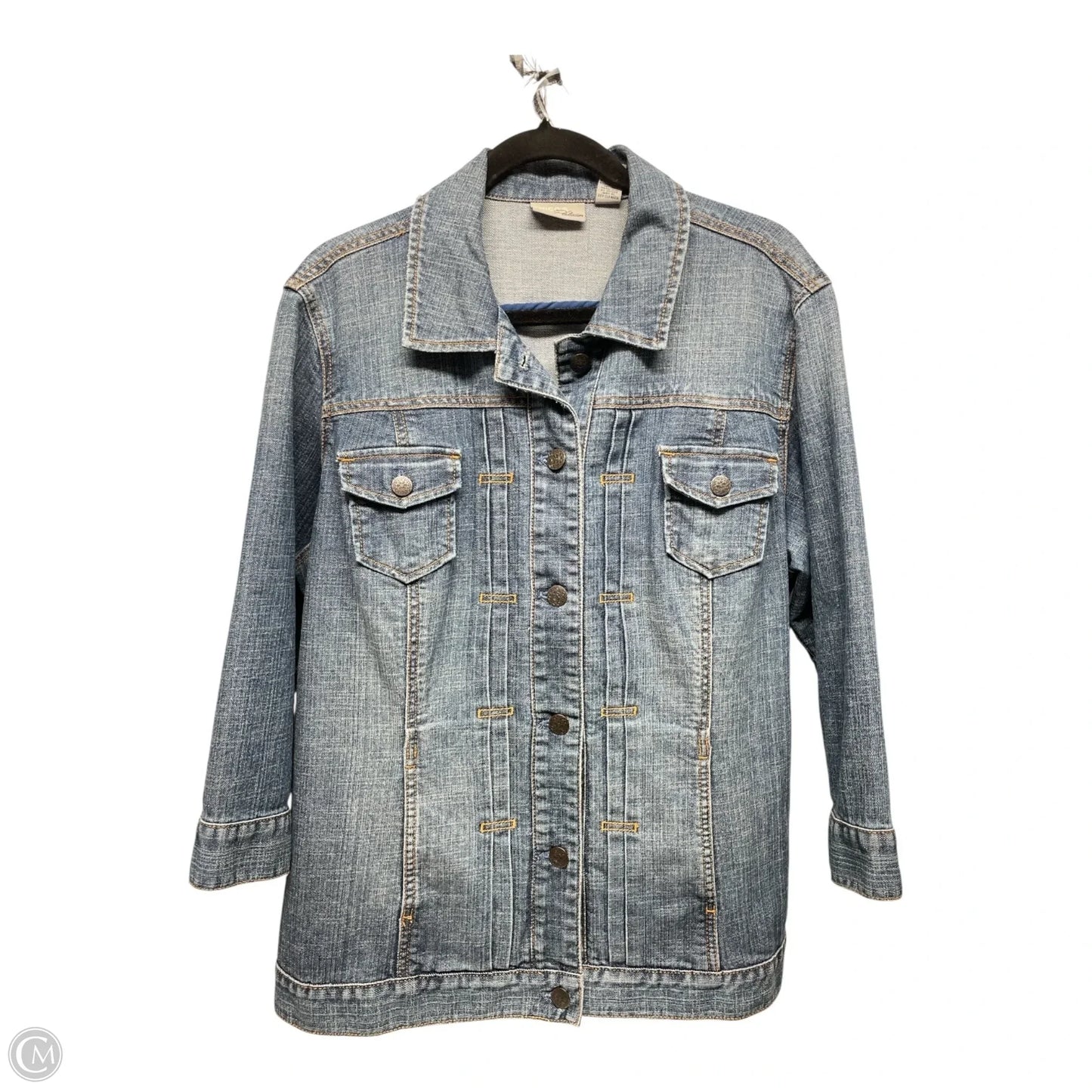 Jacket Denim By Chicos In Blue, Size: 30