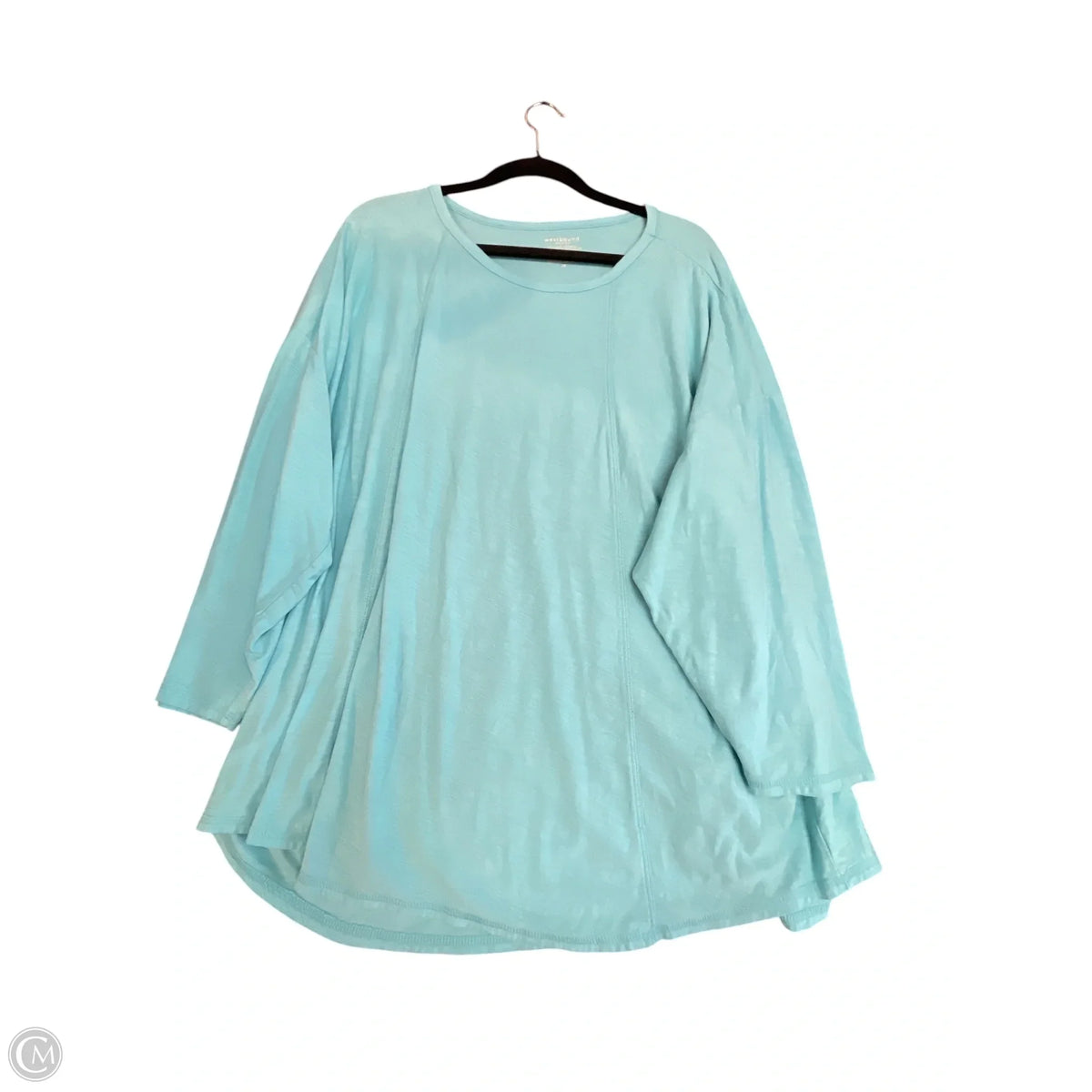 Top 3/4 Sleeve Basic By West Bound In Blue, Size: 3x
