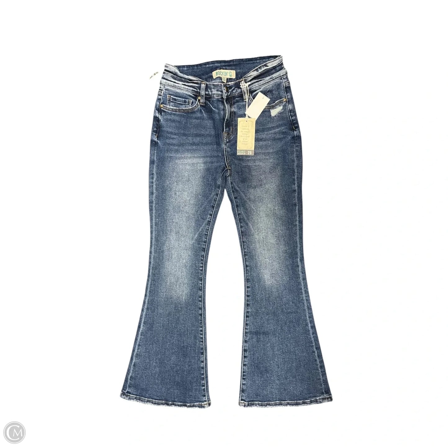 Jeans Flared By ROCKIN C In Blue, Size: 26