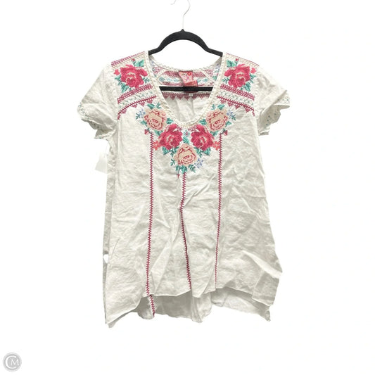 Top Short Sleeve Designer By Johnny Was In Floral Print, Size: S