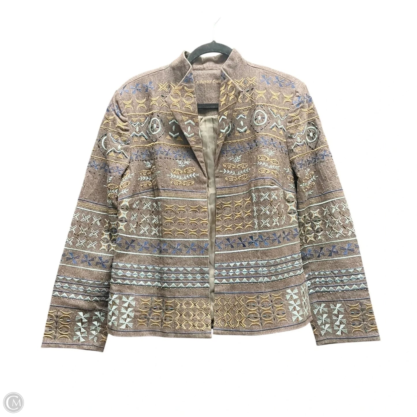 Blazer By Coldwater Creek In Blue & Brown, Size: 12