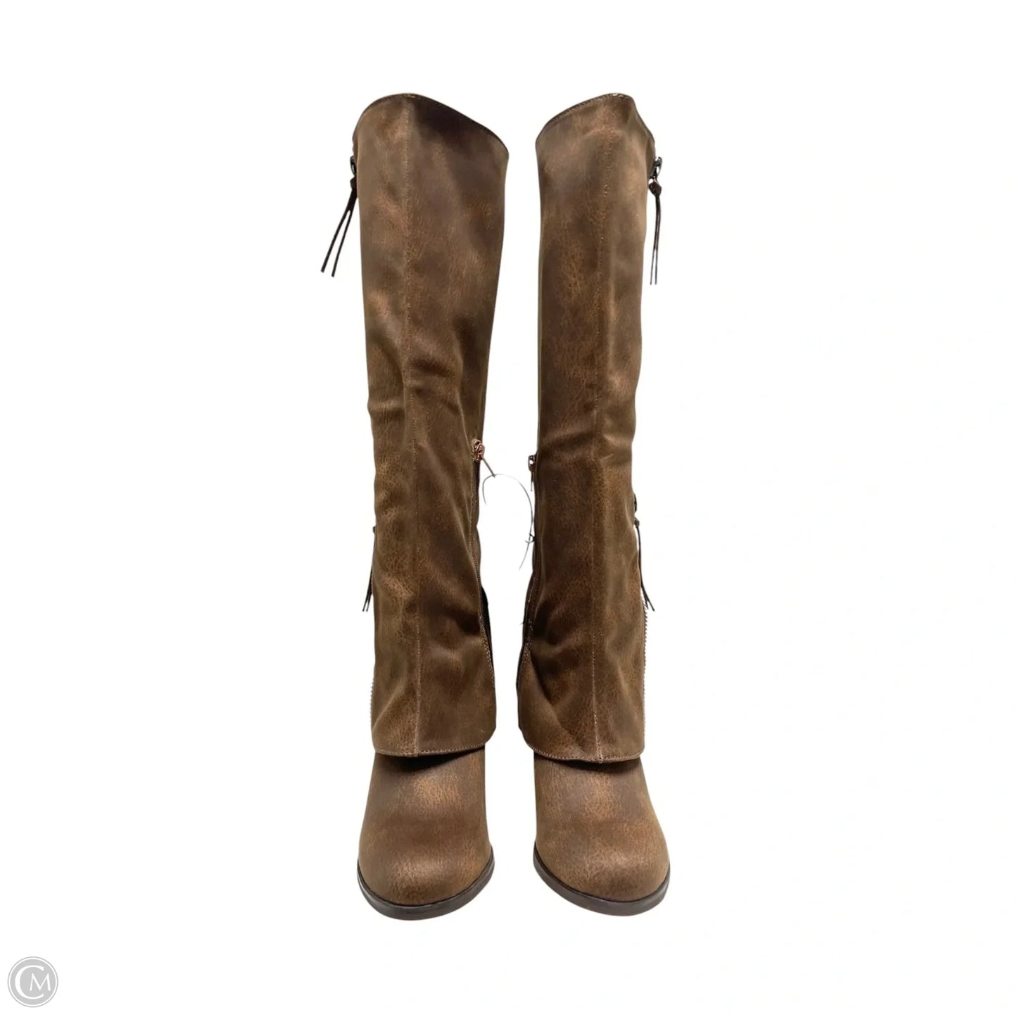 Boots Mid-calf Heels By Not Rated In Brown, Size: 8.5