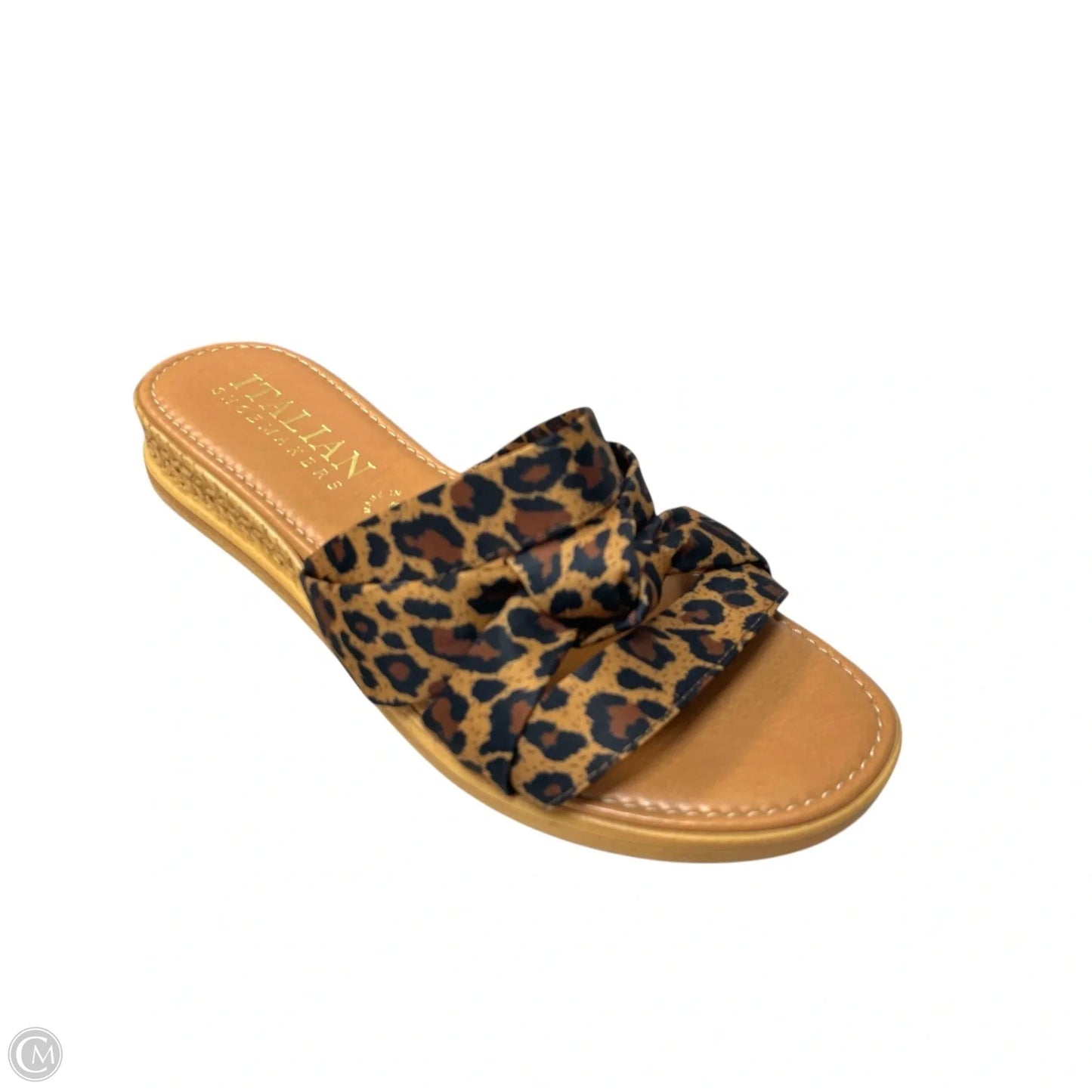 Sandals Flats By Italian Shoemakers In Animal Print, Size: 6.5