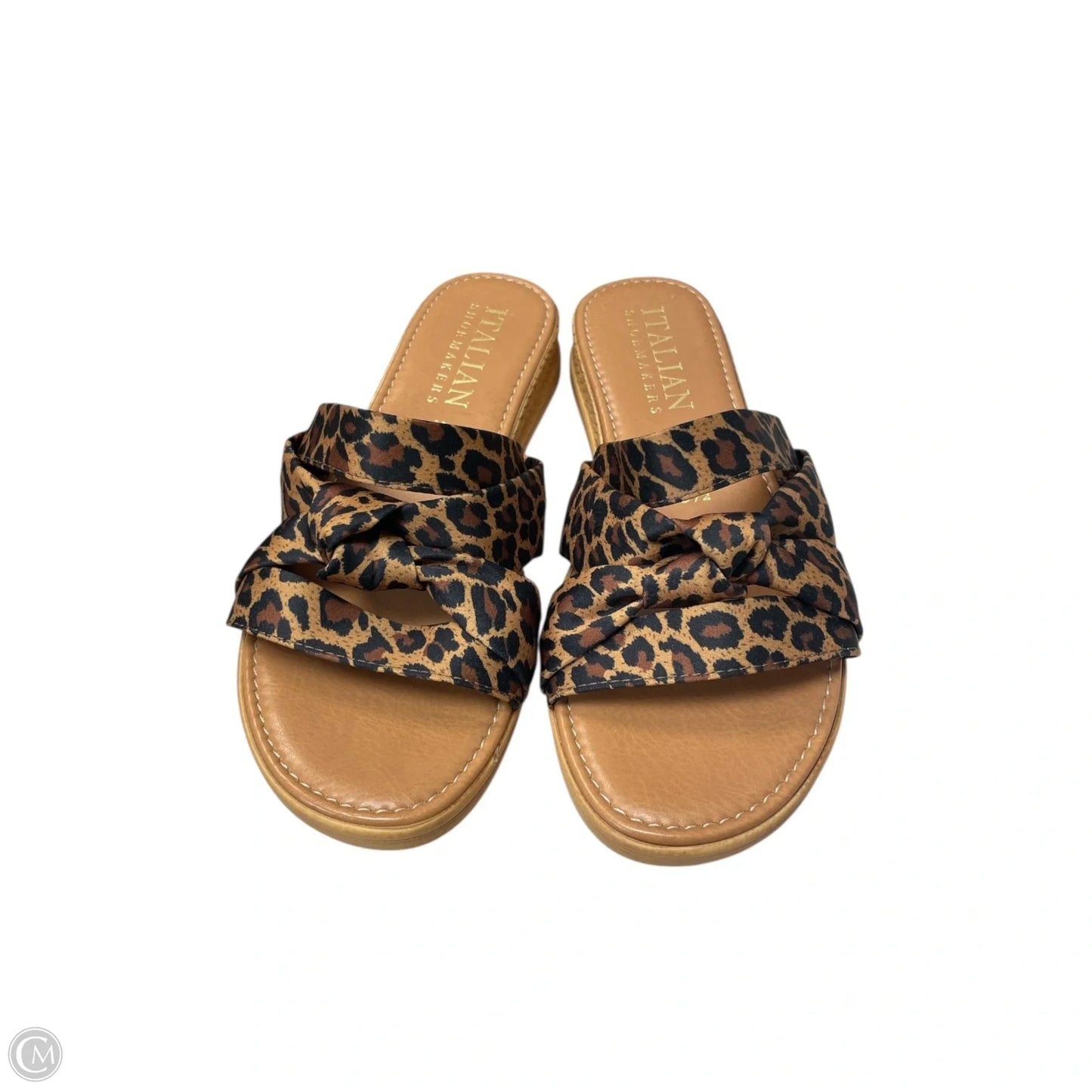 Sandals Flats By Italian Shoemakers In Animal Print, Size: 6.5