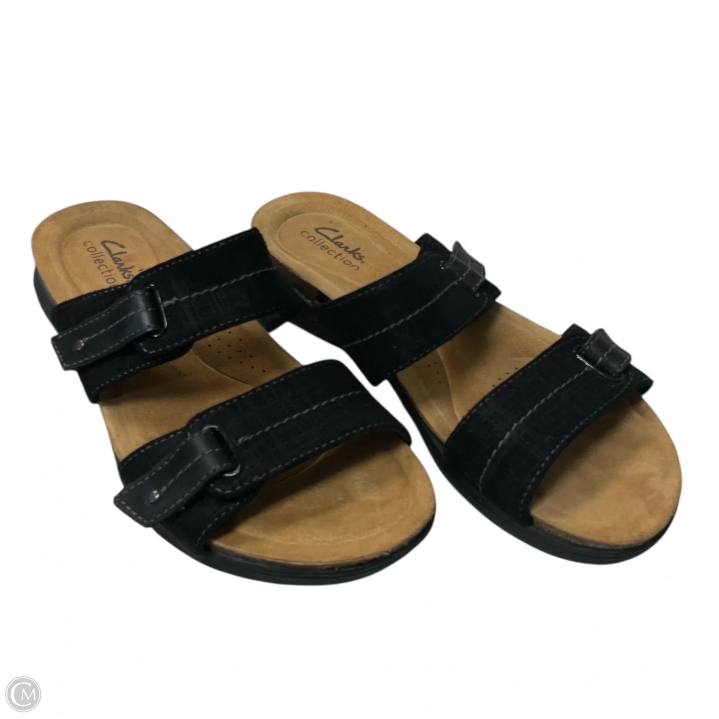 Sandals Flats By Clarks In Black, Size: 7.5