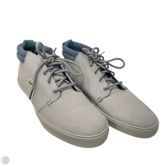 Shoes Sneakers By Lacoste In Grey, Size: 10.5