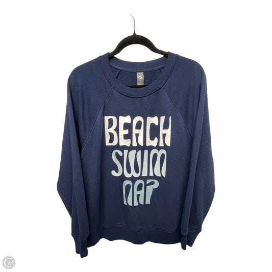 Sweatshirt Crewneck By Lou And Grey In Navy, Size: M