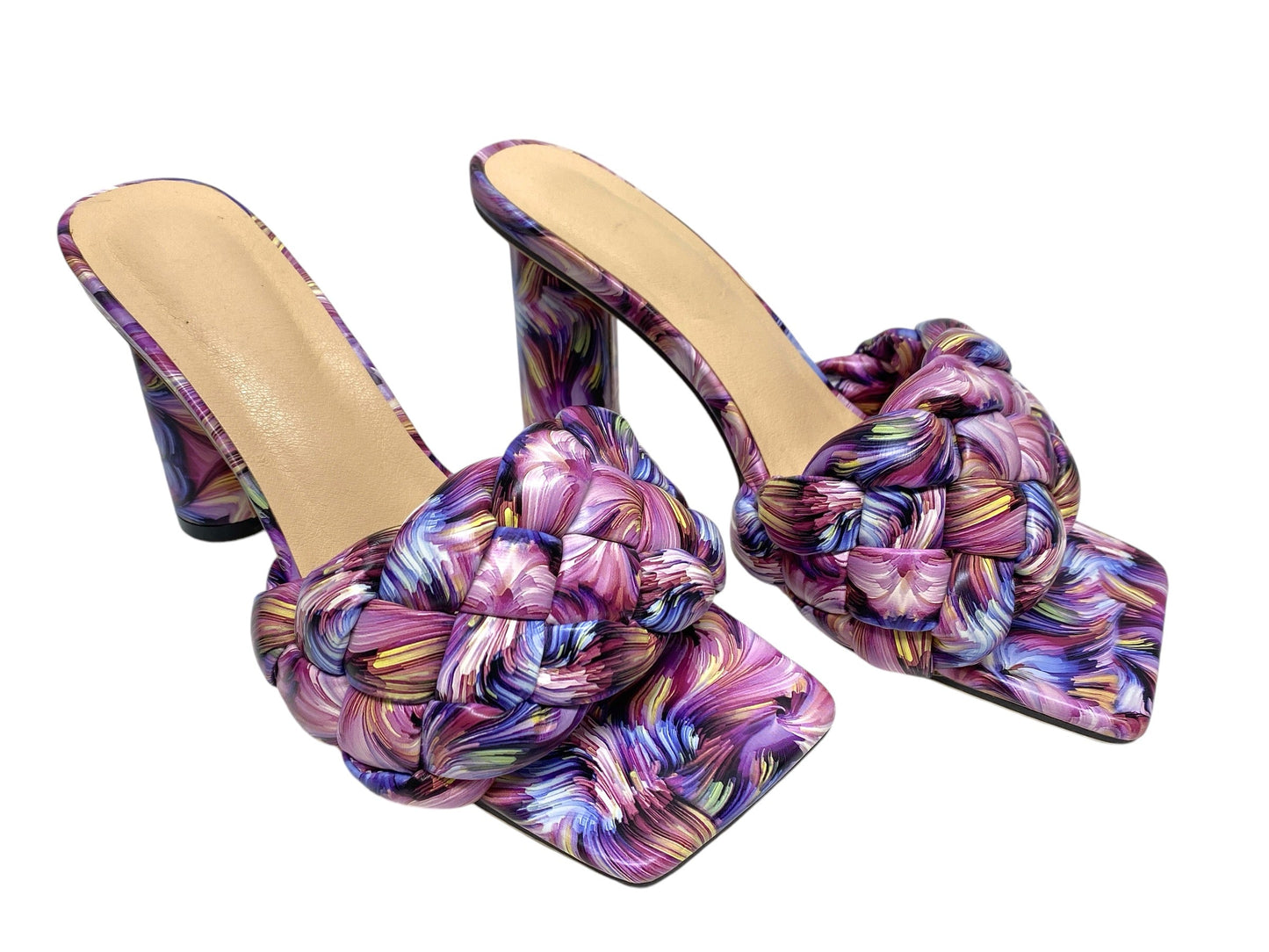 Shoes Heels Block By Clothes Mentor In Multi-colored, Size: 6.5