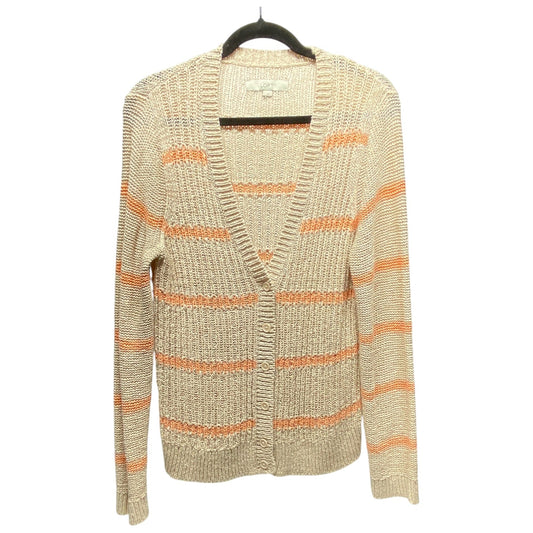 Cardigan By Loft In Orange & Tan, Size: L