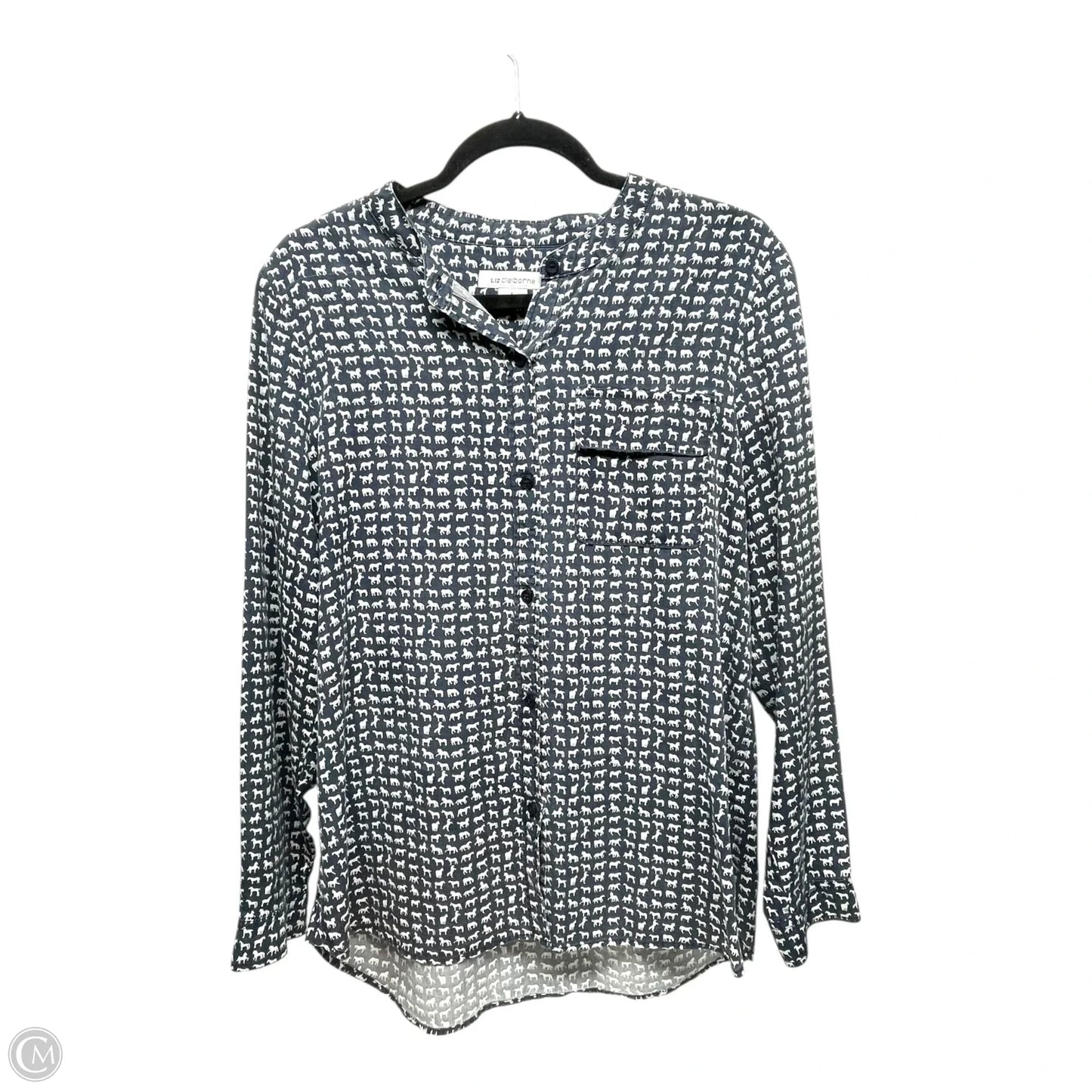 Top Long Sleeve By Liz Claiborne In Multi-colored, Size: L