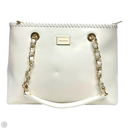 Handbag Leather By St. John, Size: Medium