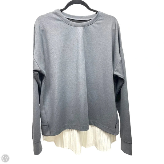 Athletic Sweatshirt Crewneck By Mpg In Grey, Size: Xxl