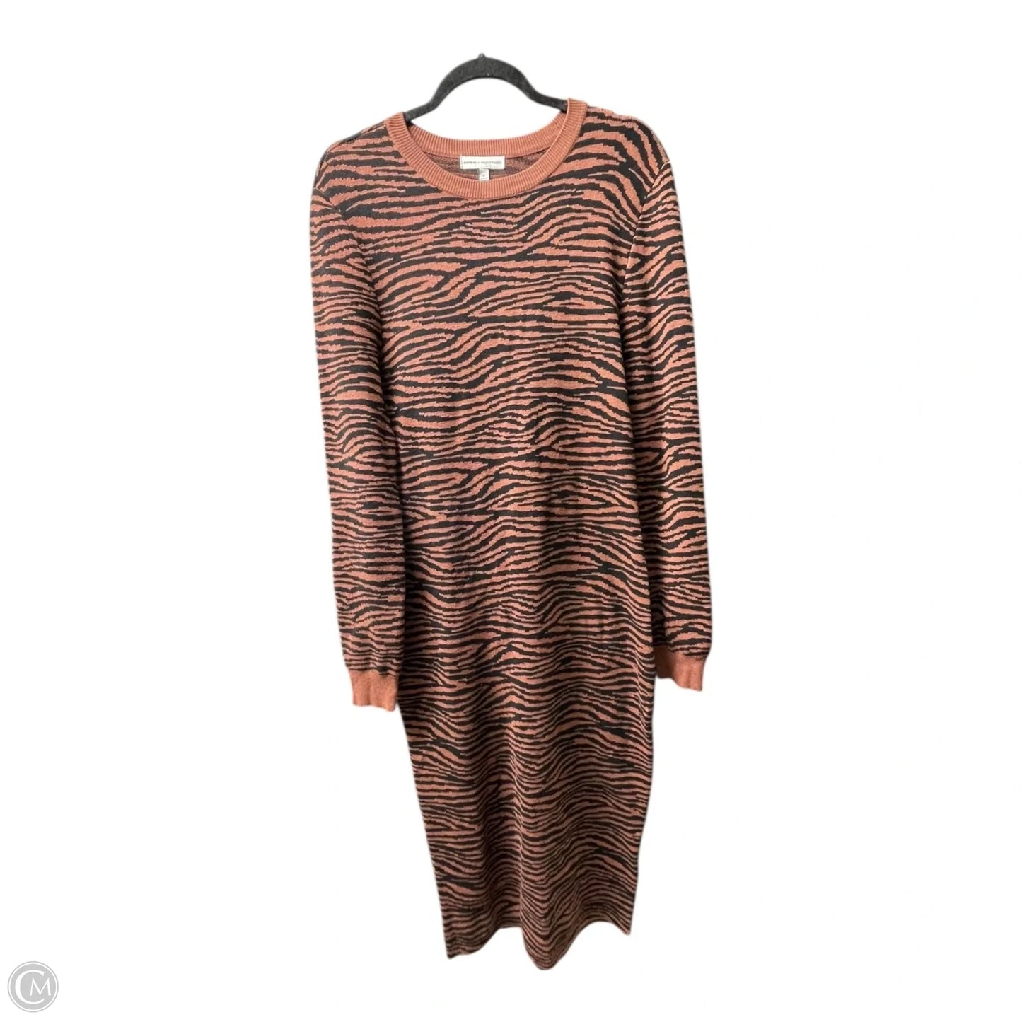 Dress Sweater By Express In Animal Print, Size: M