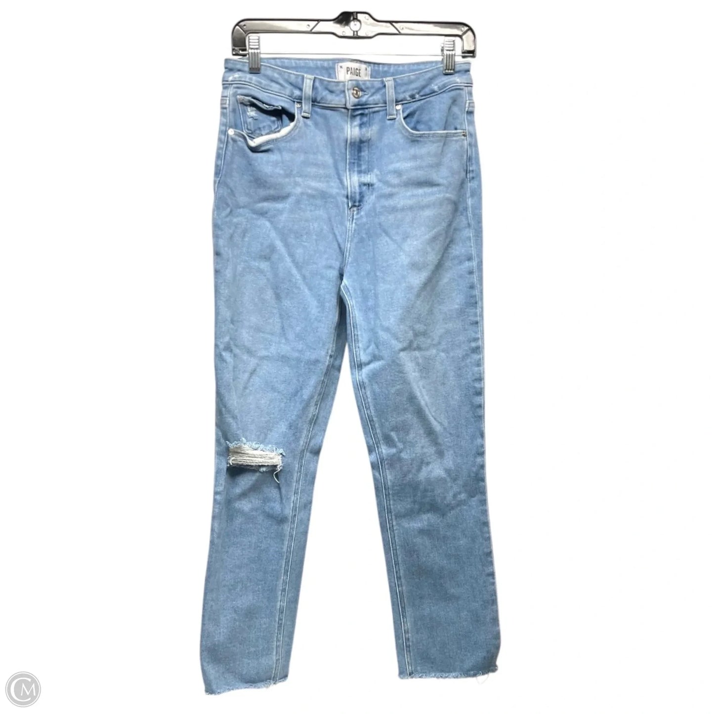 Jeans Cropped By Paige In Blue Denim, Size: 8