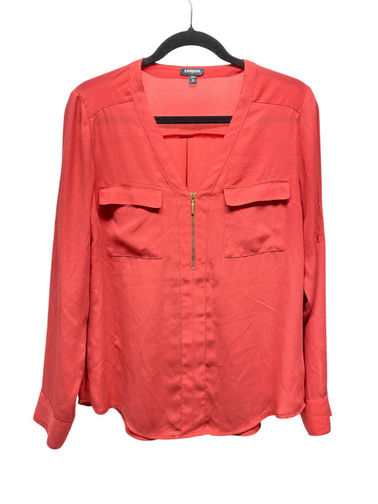 Top Long Sleeve By Express In Red, Size: M