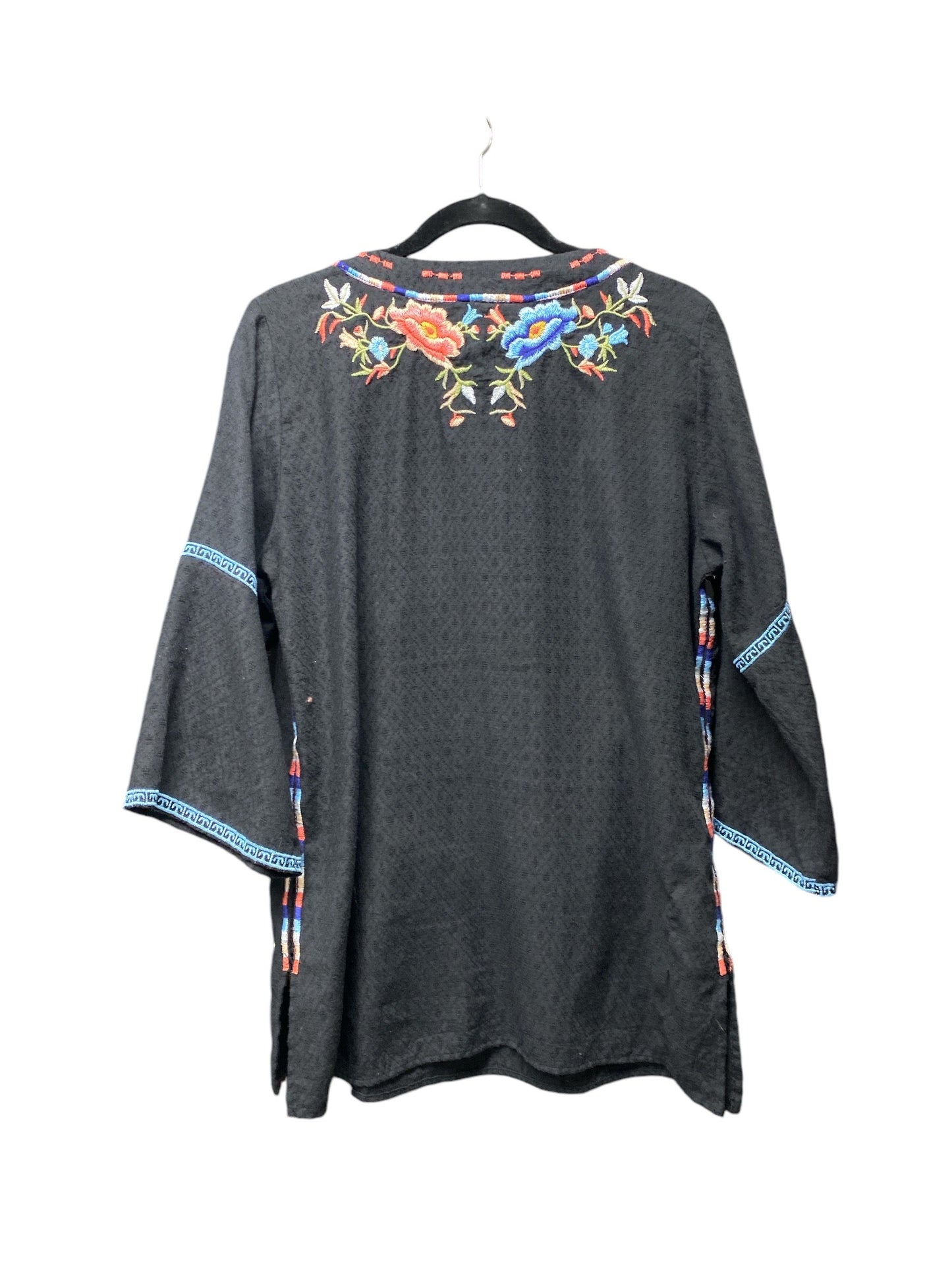 Top 3/4 Sleeve By Paparazzi In Floral Print, Size: L