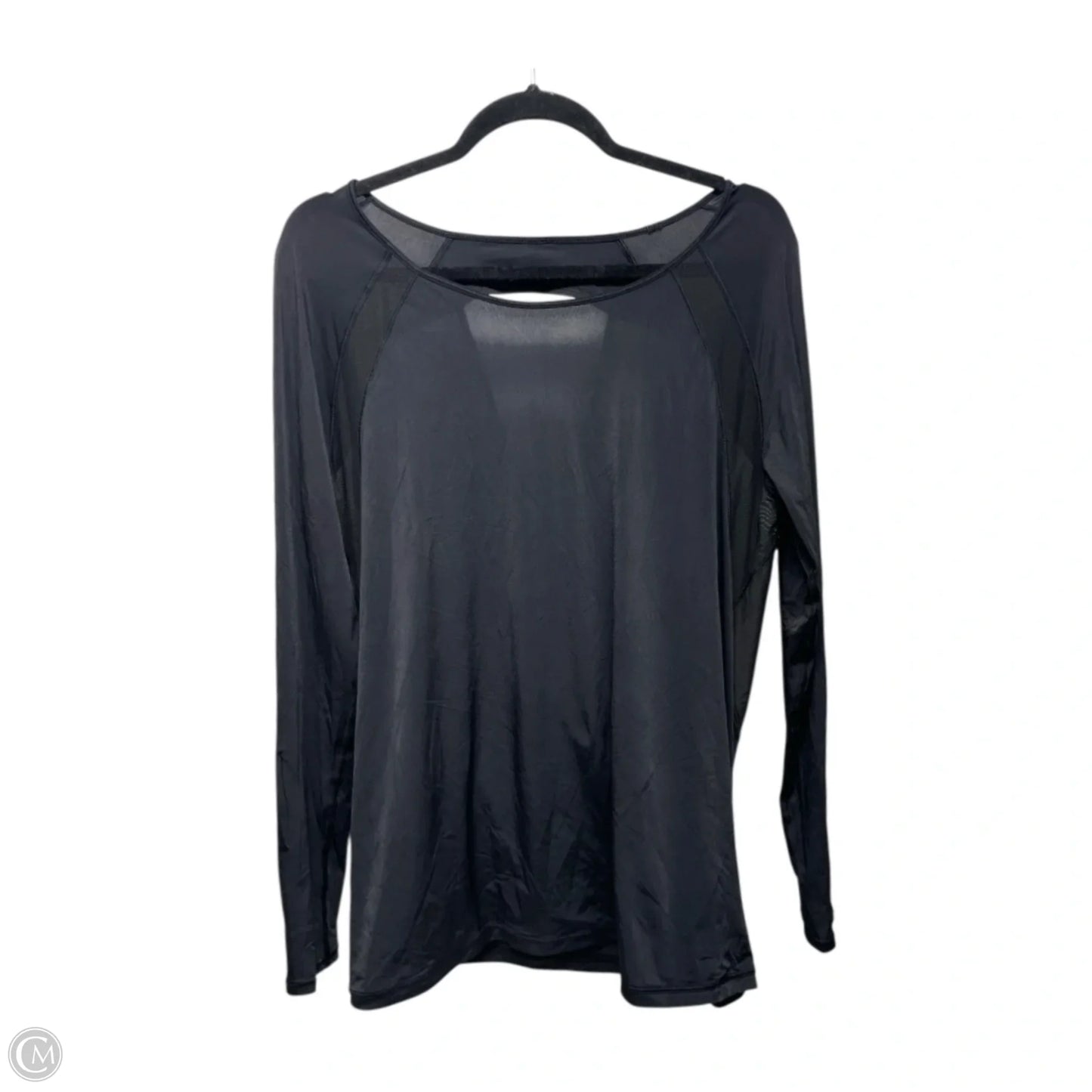 Athletic Top Long Sleeve Crewneck By Lululemon In Black, Size: S