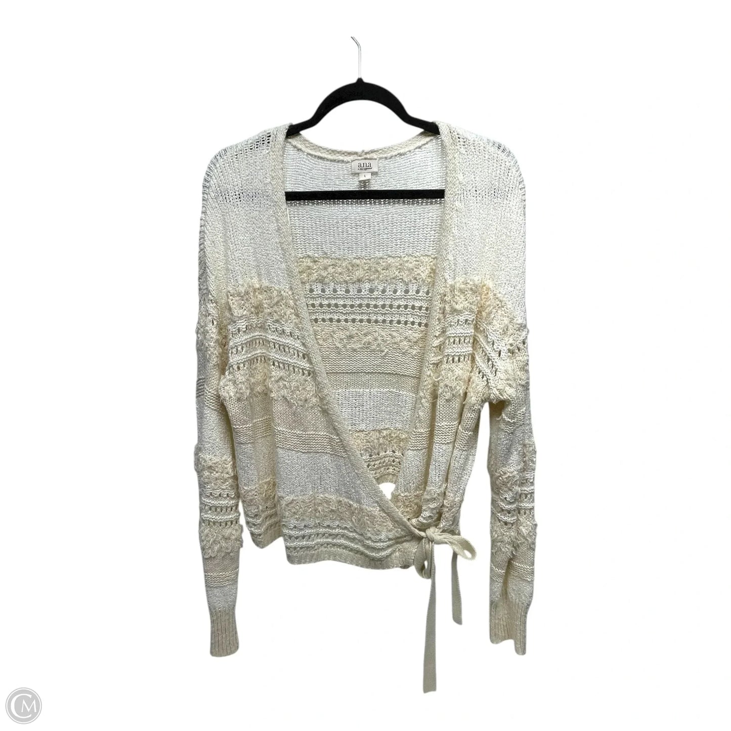 Cardigan By Ana In Cream, Size: L