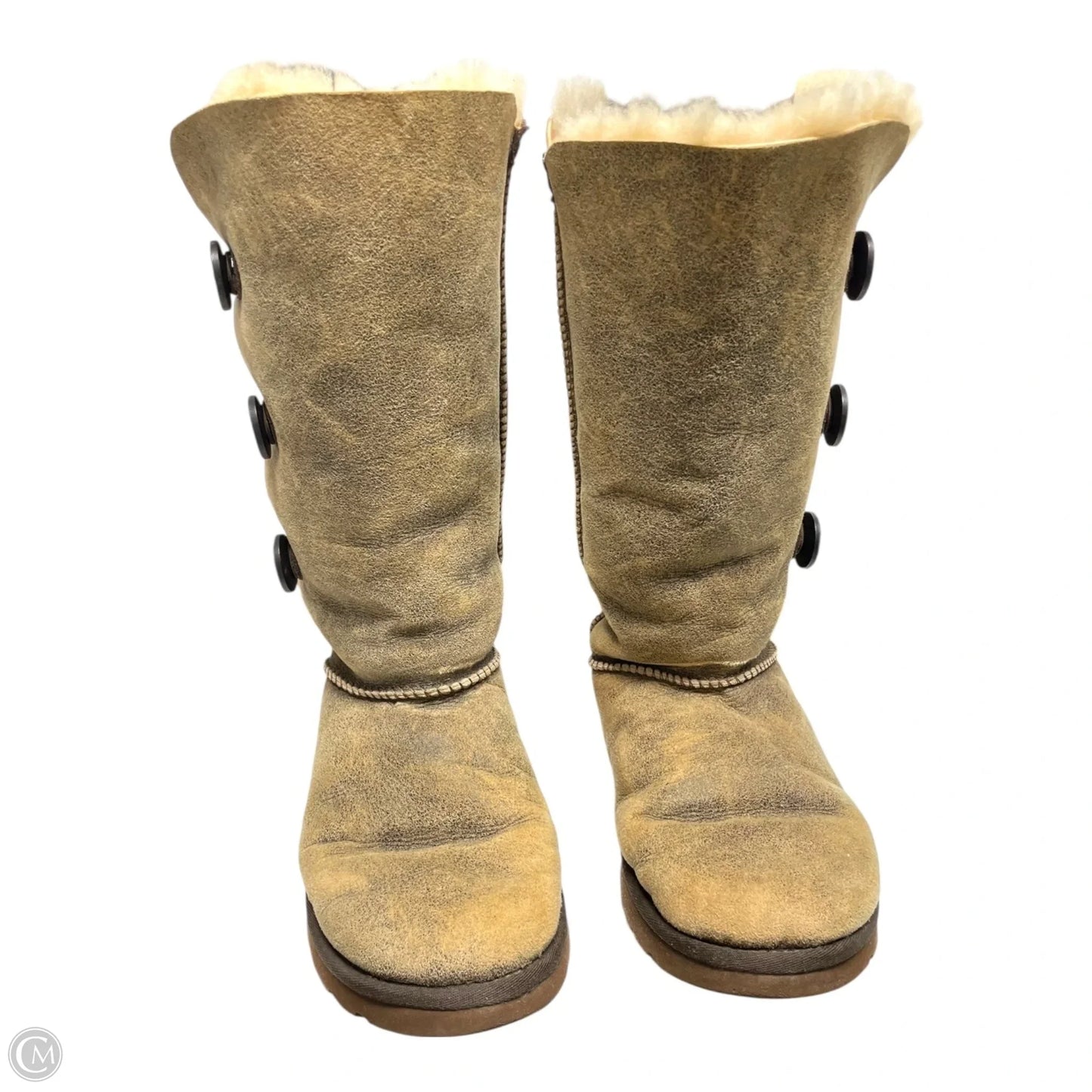 Boots Designer By Ugg In Brown & Tan, Size: 9