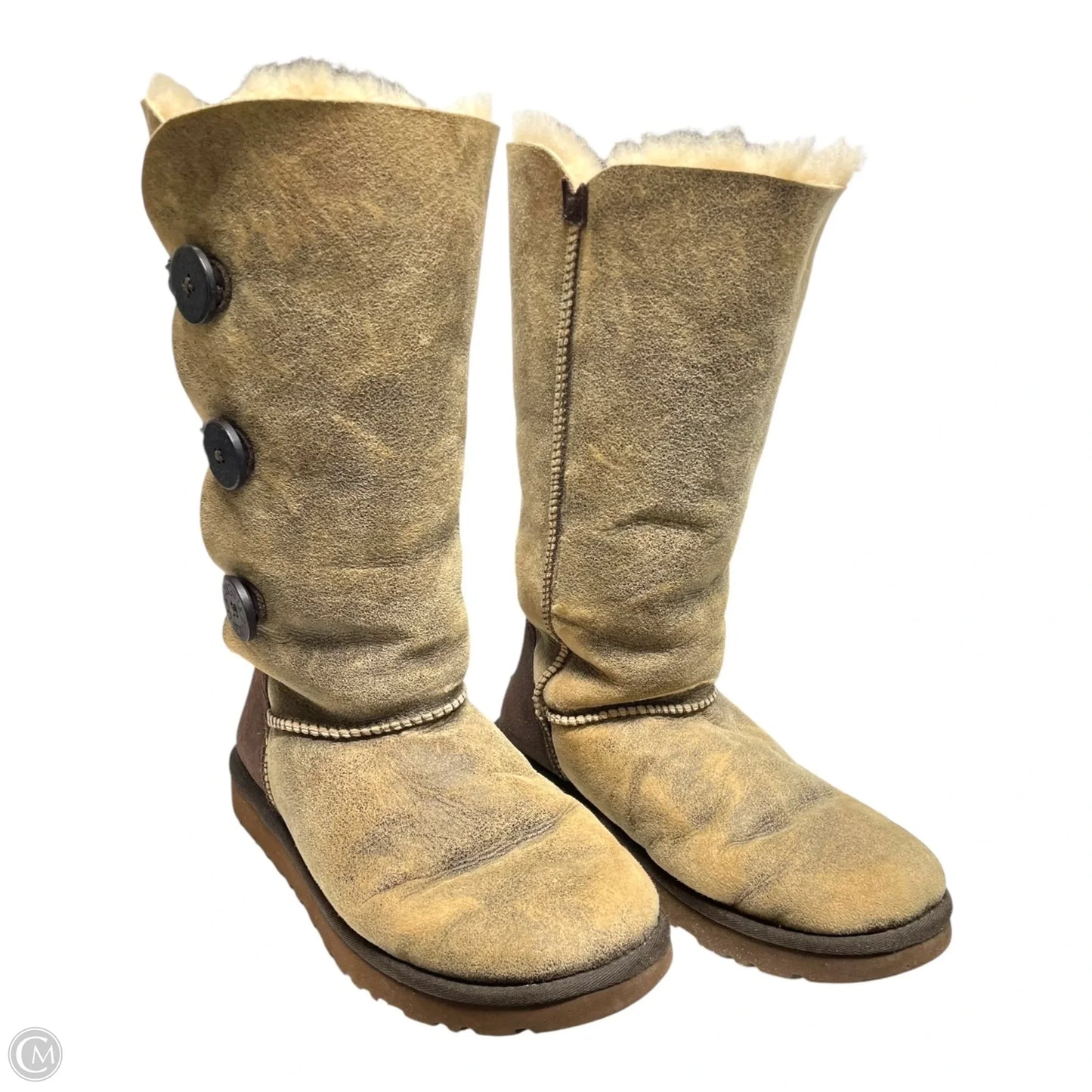 Boots Designer By Ugg In Brown & Tan, Size: 9