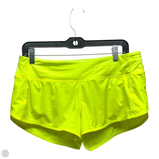 Athletic Shorts By Lululemon In Yellow, Size: 8
