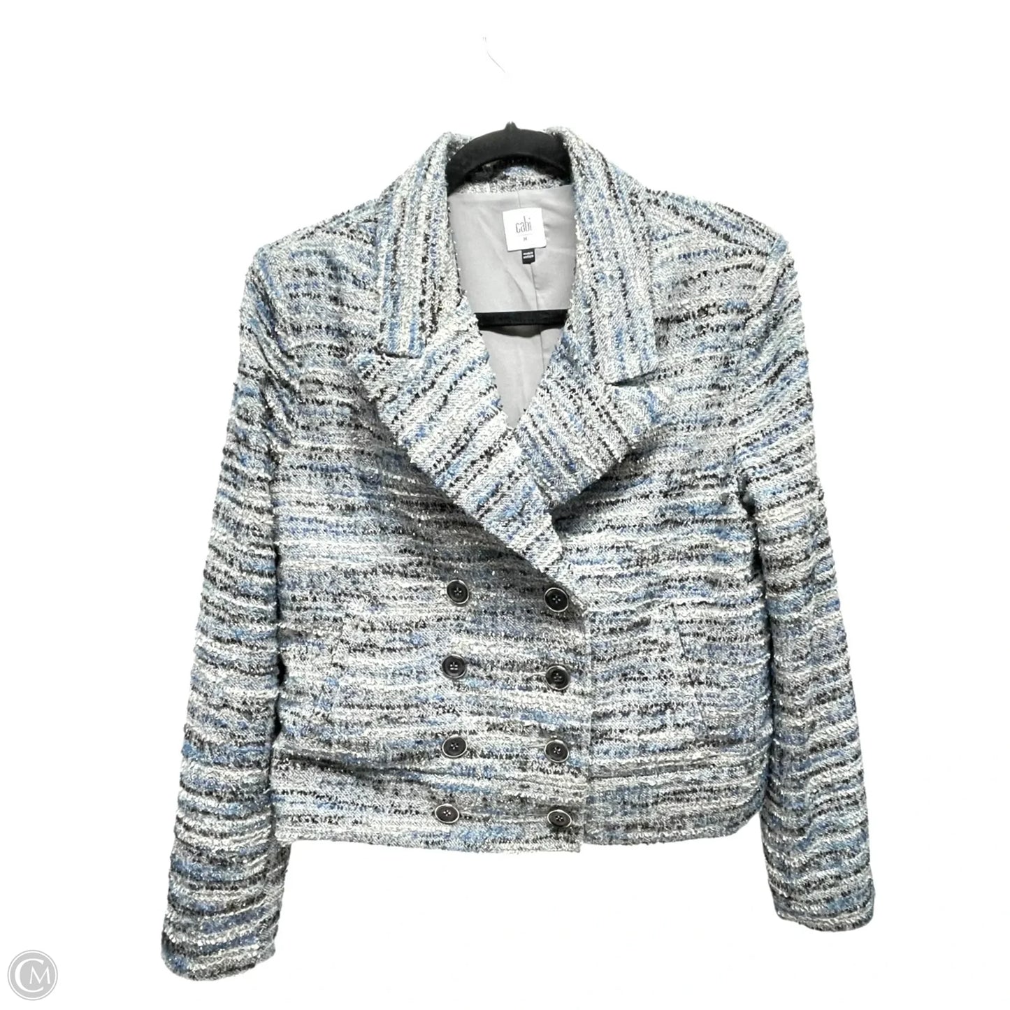 Blazer By Cabi In Blue & Grey, Size: M