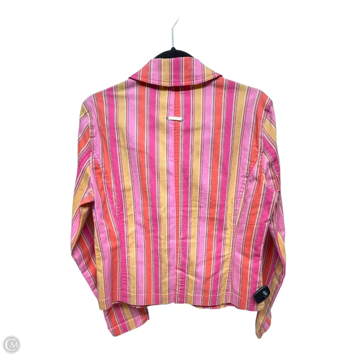 Blazer By Dkny In Orange & Pink, Size: L