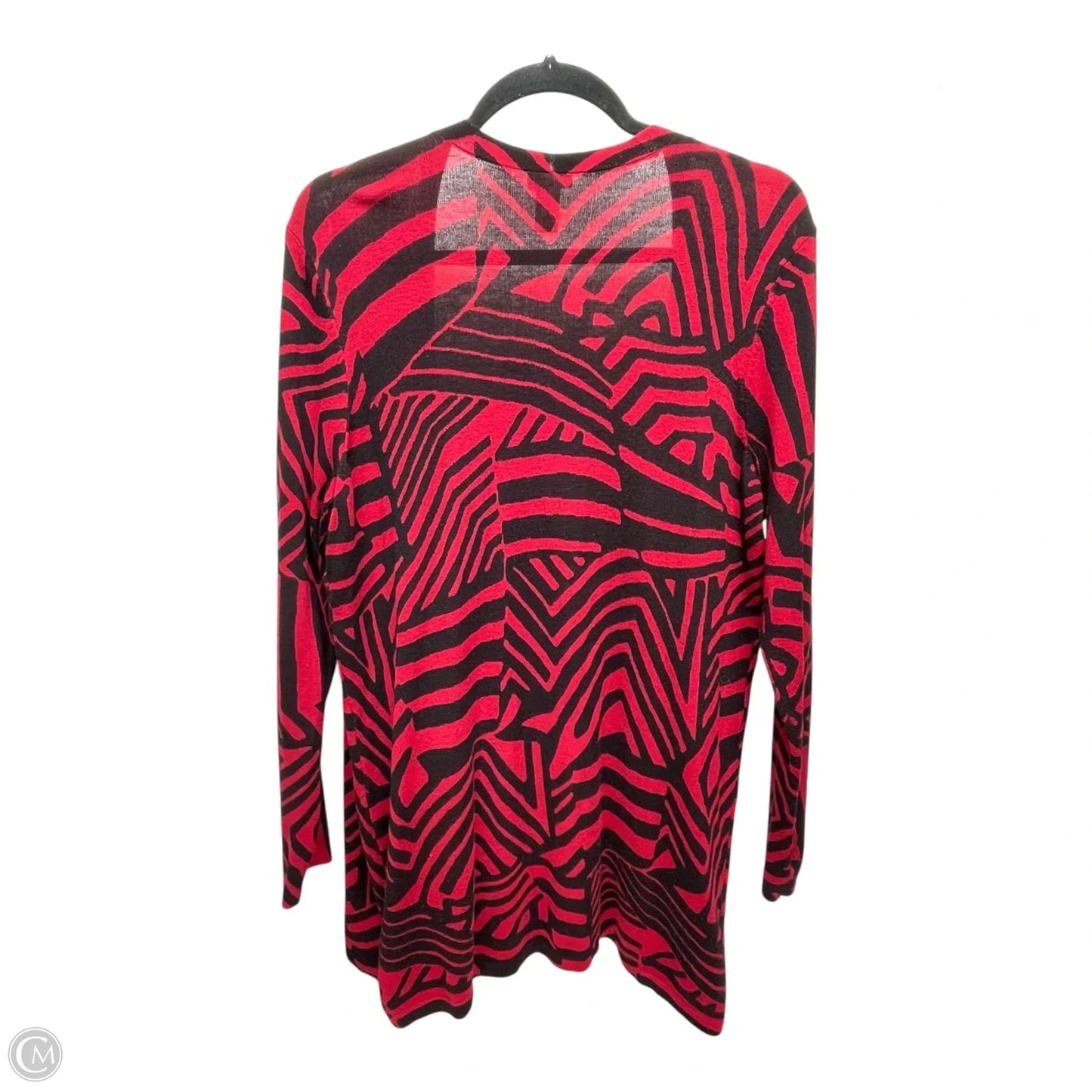 Cardigan By Chicos In Black & Red, Size: M