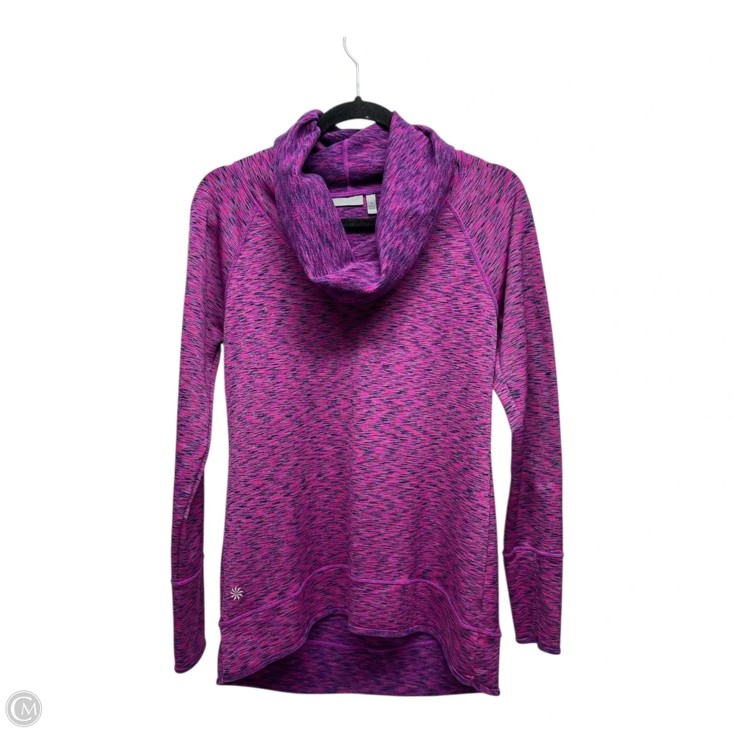 Athletic Top Long Sleeve Collar By Athleta In Pink & Purple, Size: S