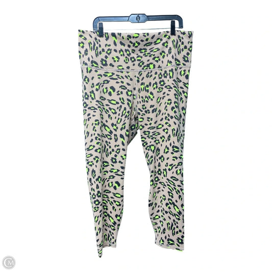 Athletic Leggings By Fabletics In Animal Print, Size: 2x