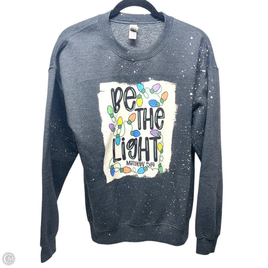 Sweatshirt Crewneck By Gildan In Grey & Tan, Size: M