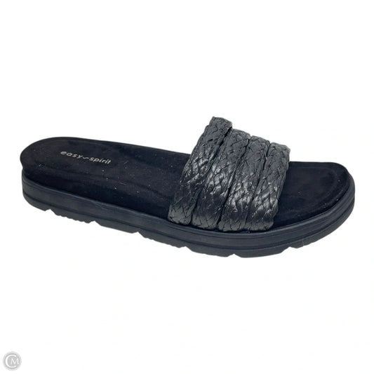 Sandals Flats By Easy Spirit In Black, Size: 10