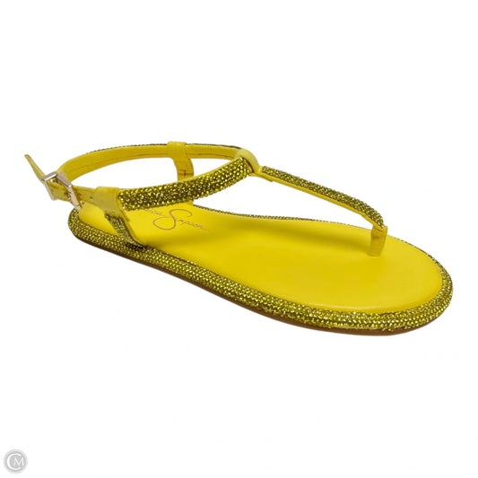 Sandals Flats By Jessica Simpson In Yellow, Size: 5.5