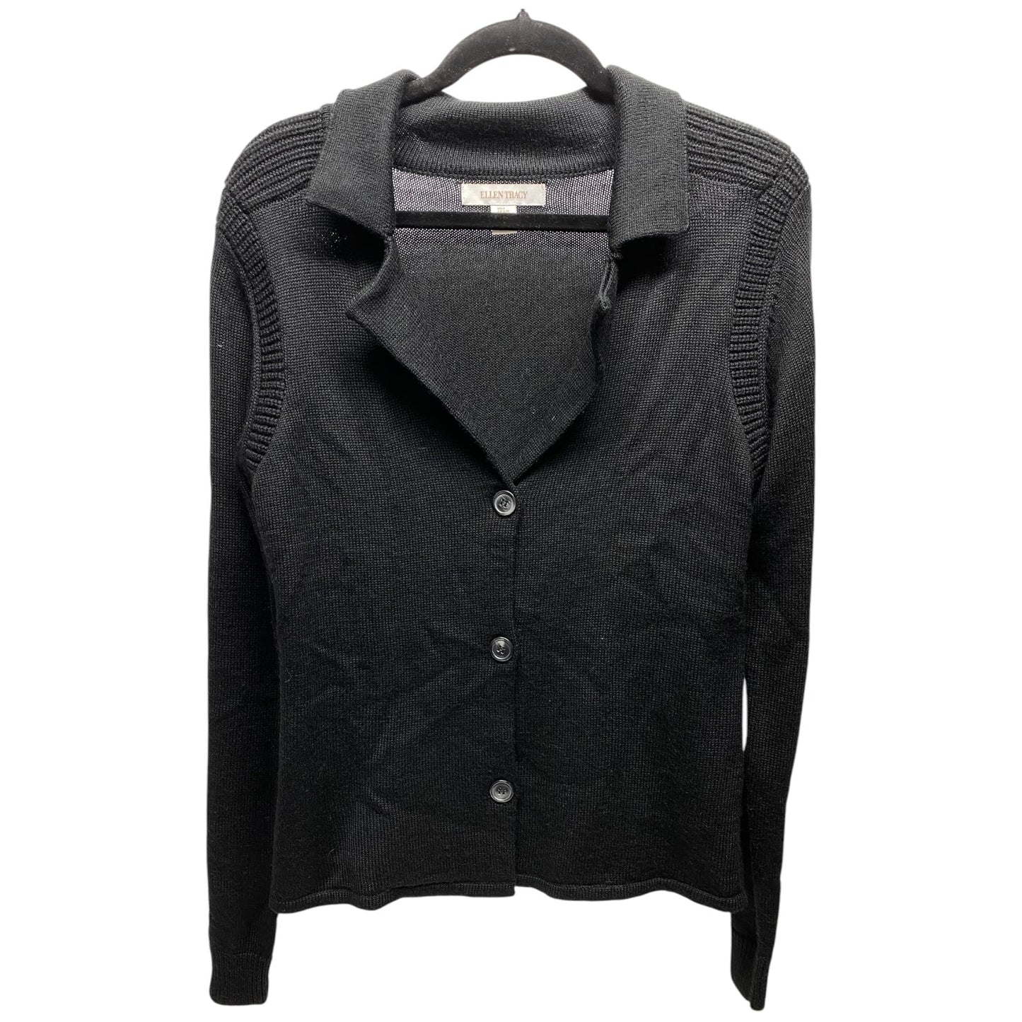 Cardigan By Ellen Tracy In Black, Size: L